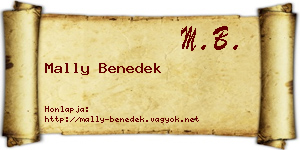Mally Benedek névjegykártya